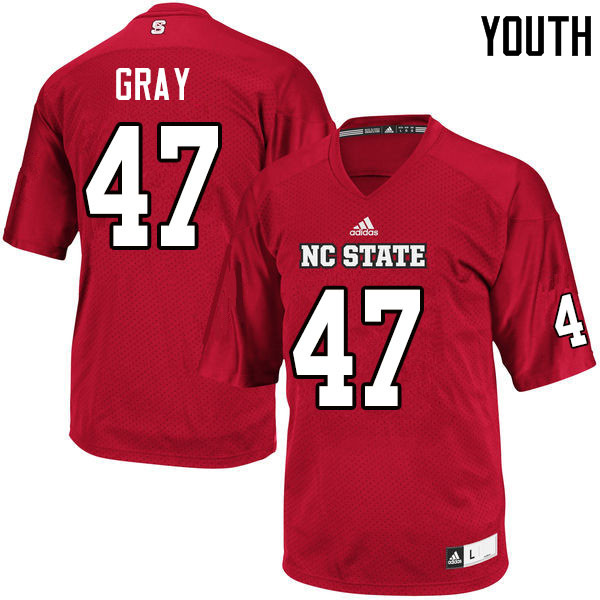 Youth #47 Alex Gray NC State Wolfpack College Football Jerseys Sale-Red